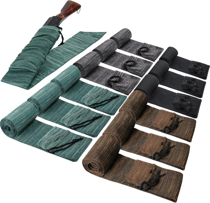 Sratte 12 Pcs 54 Inch Gun Socks Silicone Anti Rust Thick Gun Sleeve Waterproof with Drawstring Closure Bulk Pack for Tactical Hunting - Image 1